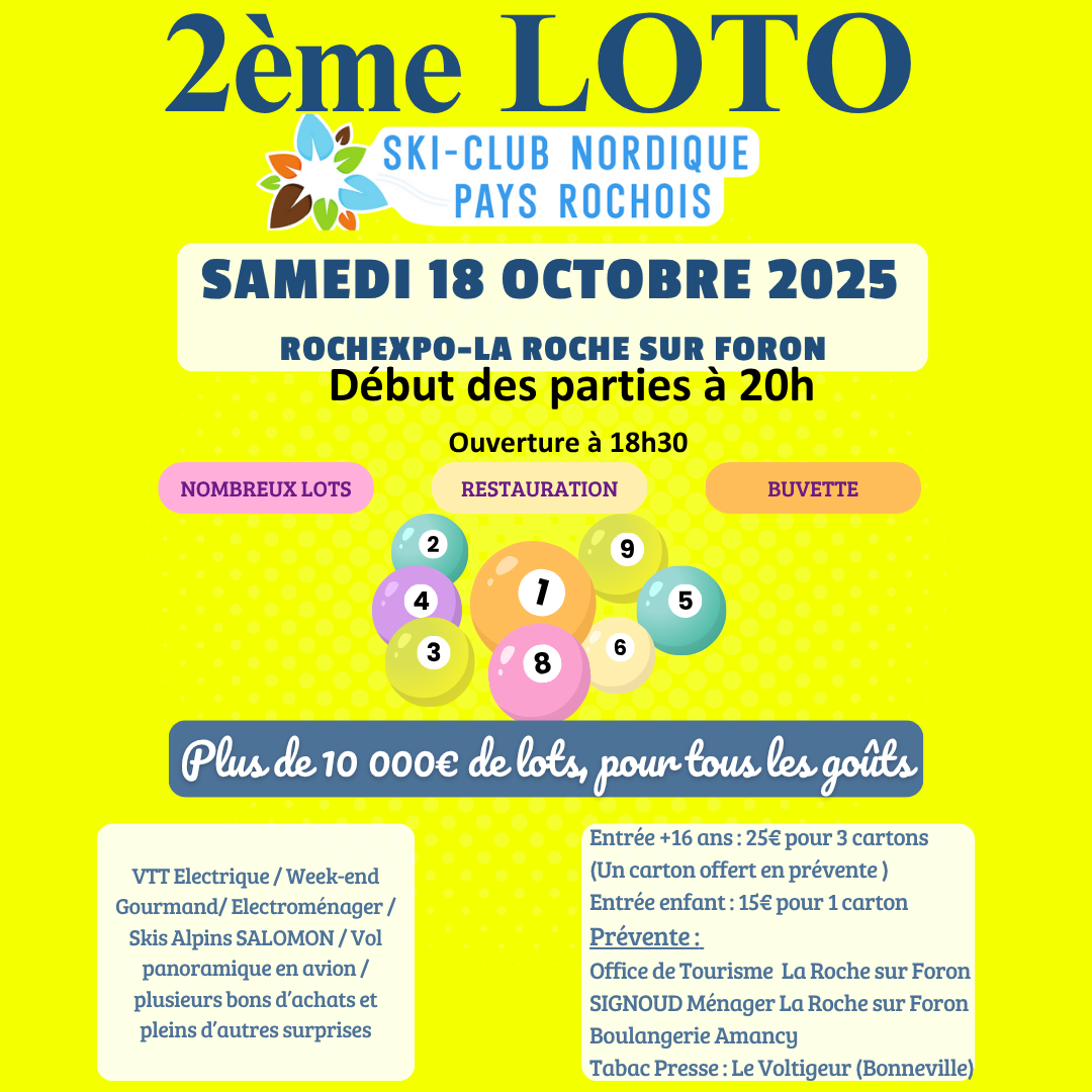 Loto du Ski Club Nordique du Pays Rochois