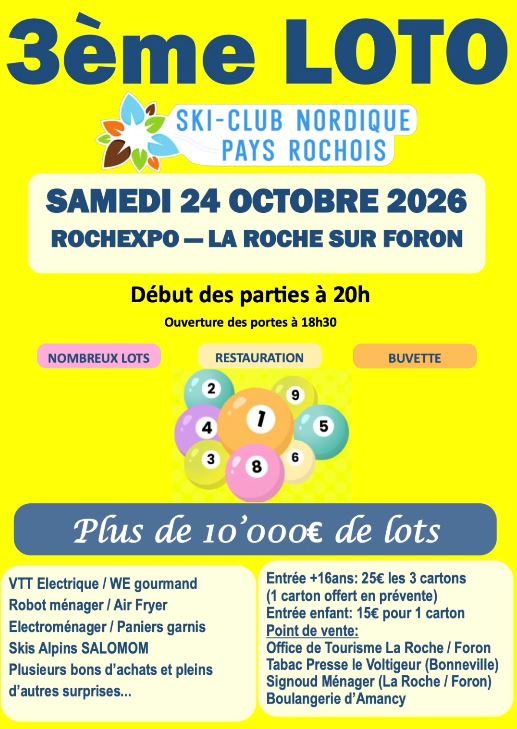 Loto du Ski Club Nordique du Pays Rochois